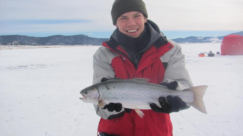 11 Mile Rainbow Trout through the ice!