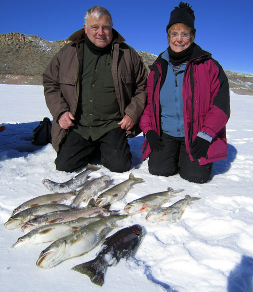 Ice fishing at Blue Mesa