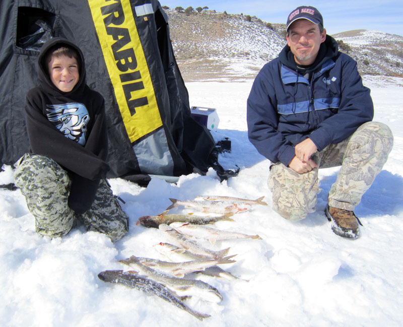 Blue Mesa ice fishing for lake trout