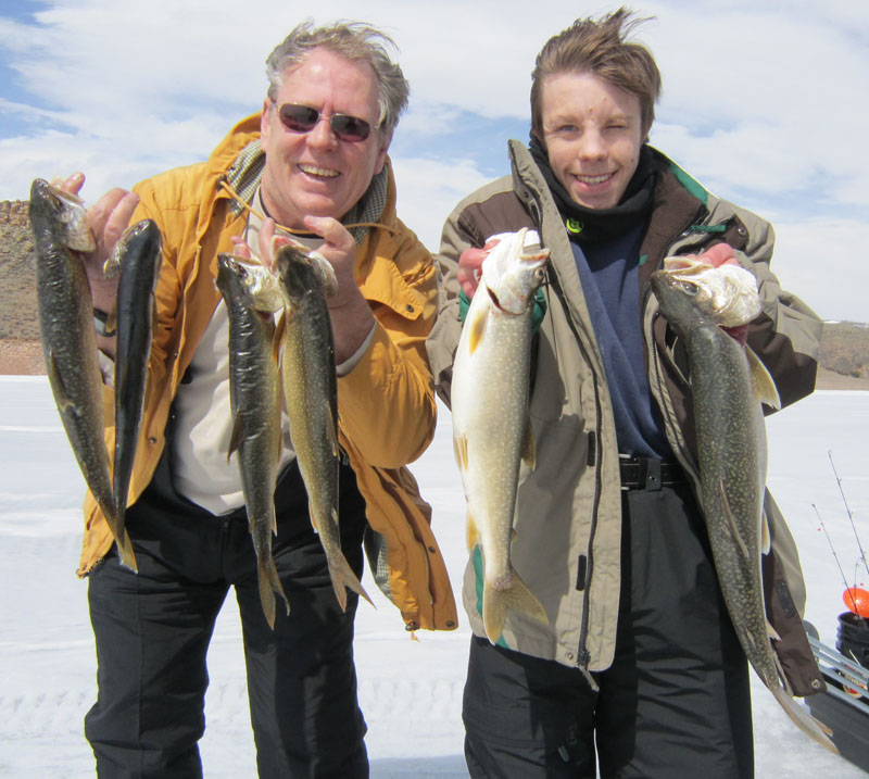 Ice fishing Blue Mesa for lake trout