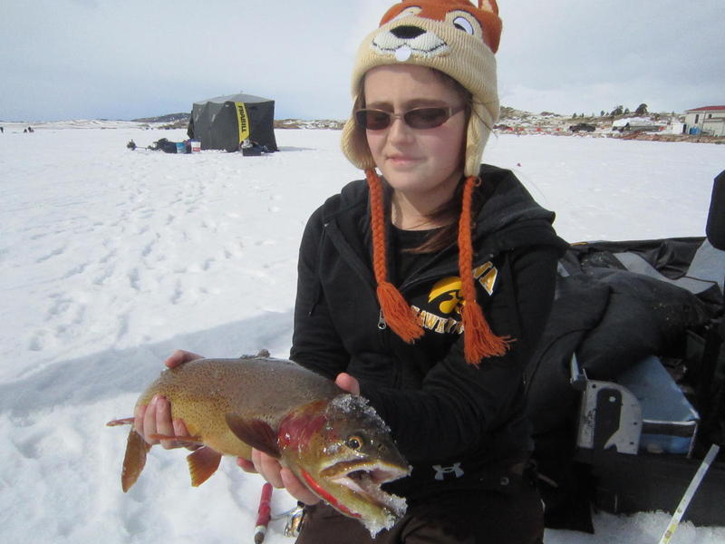 11 Mile Snake River Cutthroat Ice fishing!