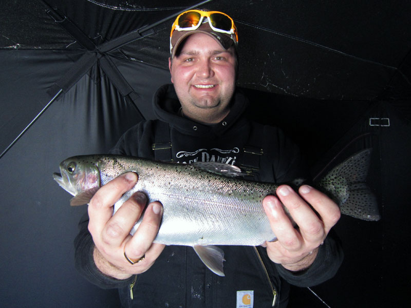 Ice fishing for rainbow trout on blue mesa!