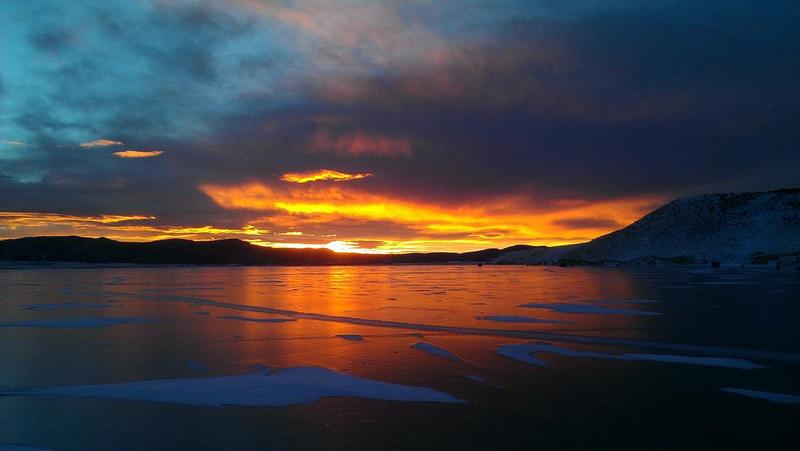 Unbelievable sunrise on Colorado ice!!