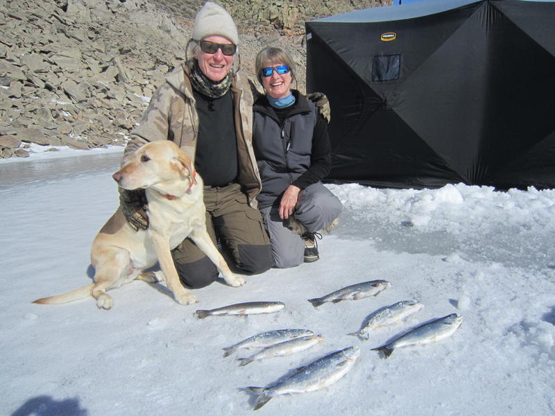 Blue Mesa ice fishing for trout!