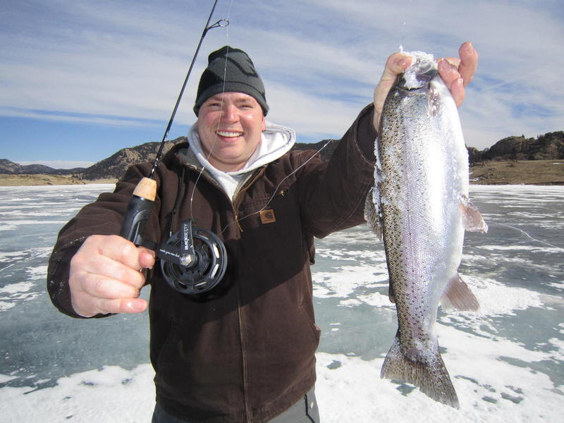 Eleven Mile ice fishing for trout!
