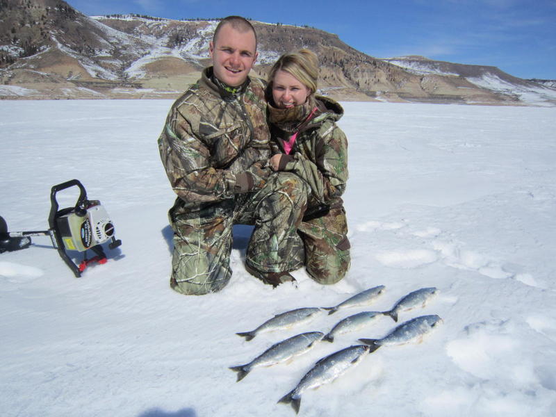 First time ice fishing with Ice Fish Colorado!