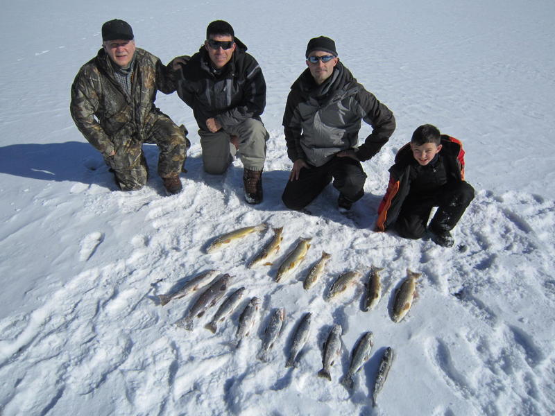 Blue Mesa ice fishing trout!
