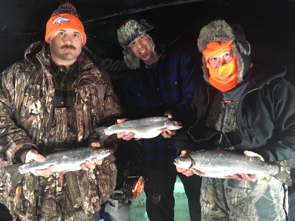 3 anglers with 3 nice 11 mile trout!